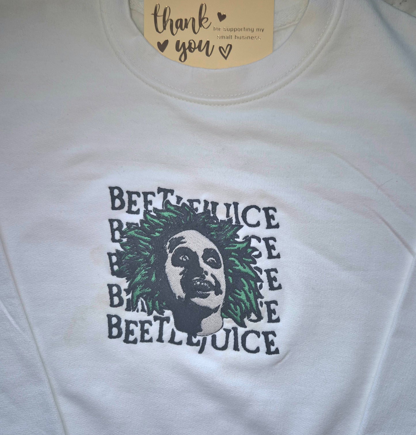 Beetlejuice embroidered sweatshirt