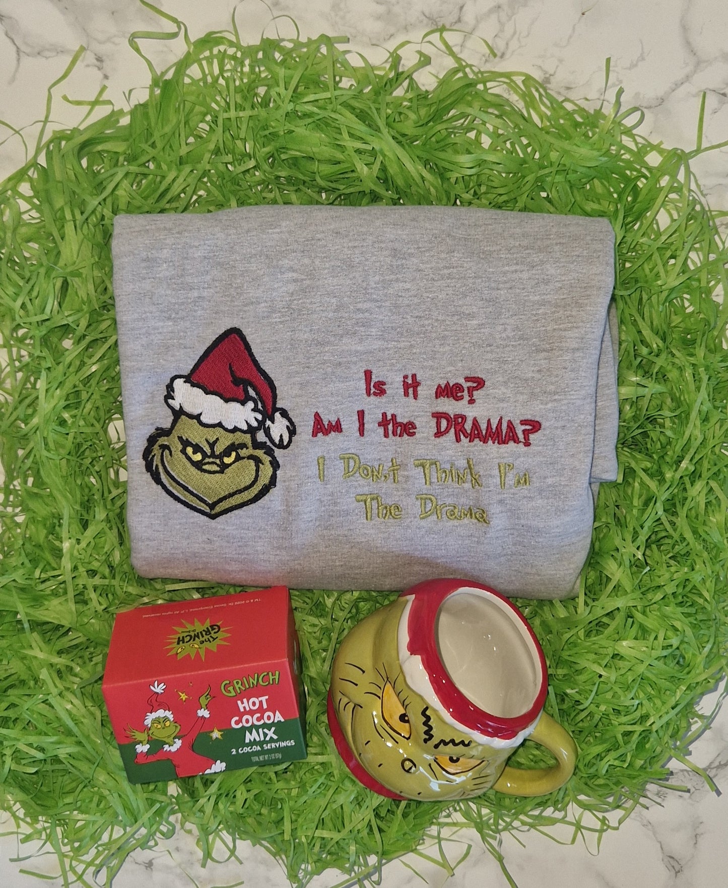 Grinch "Am I The Drama embroidered sweatshirt