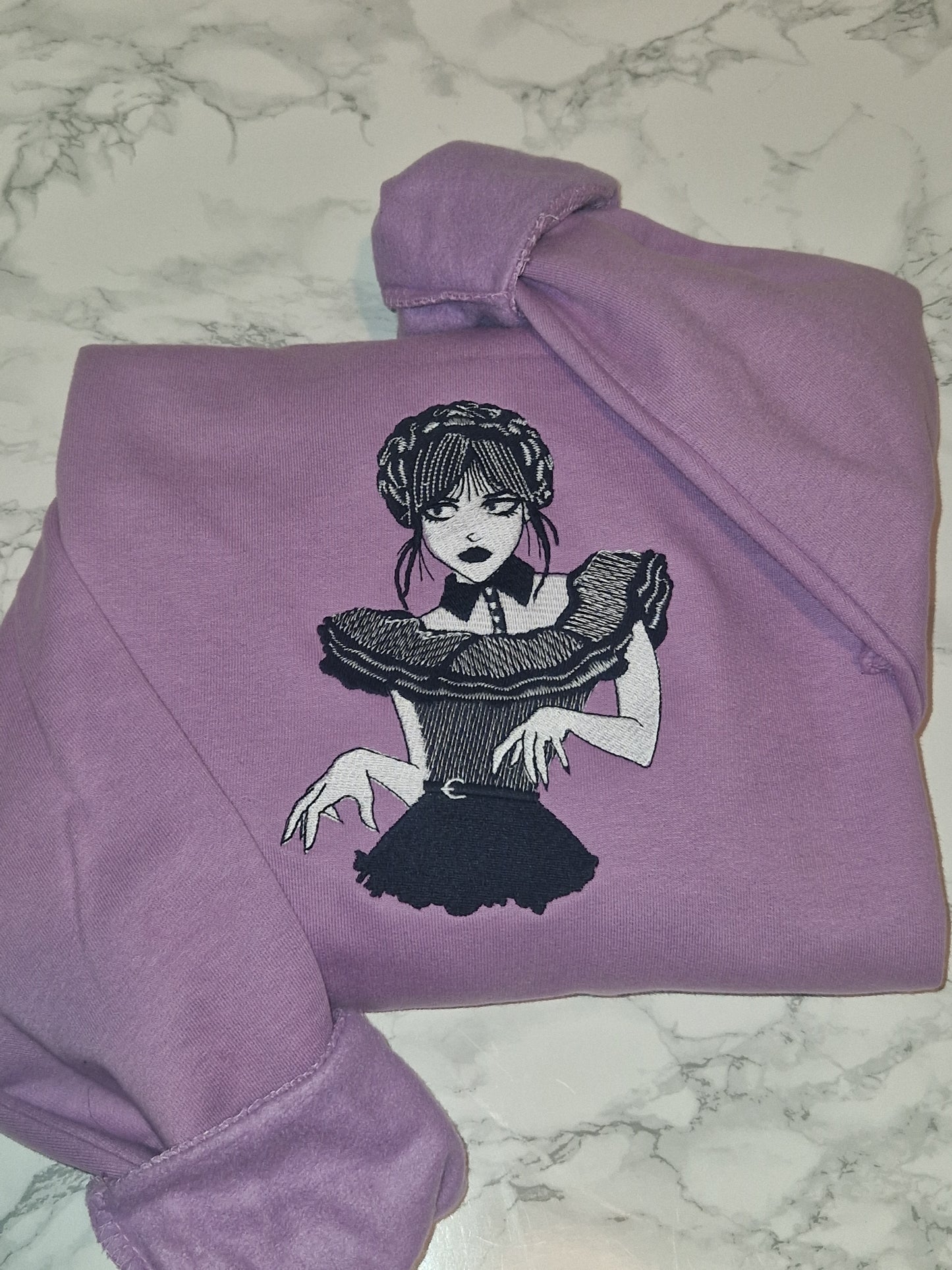 Wednesday purple embroidered sweatshirt