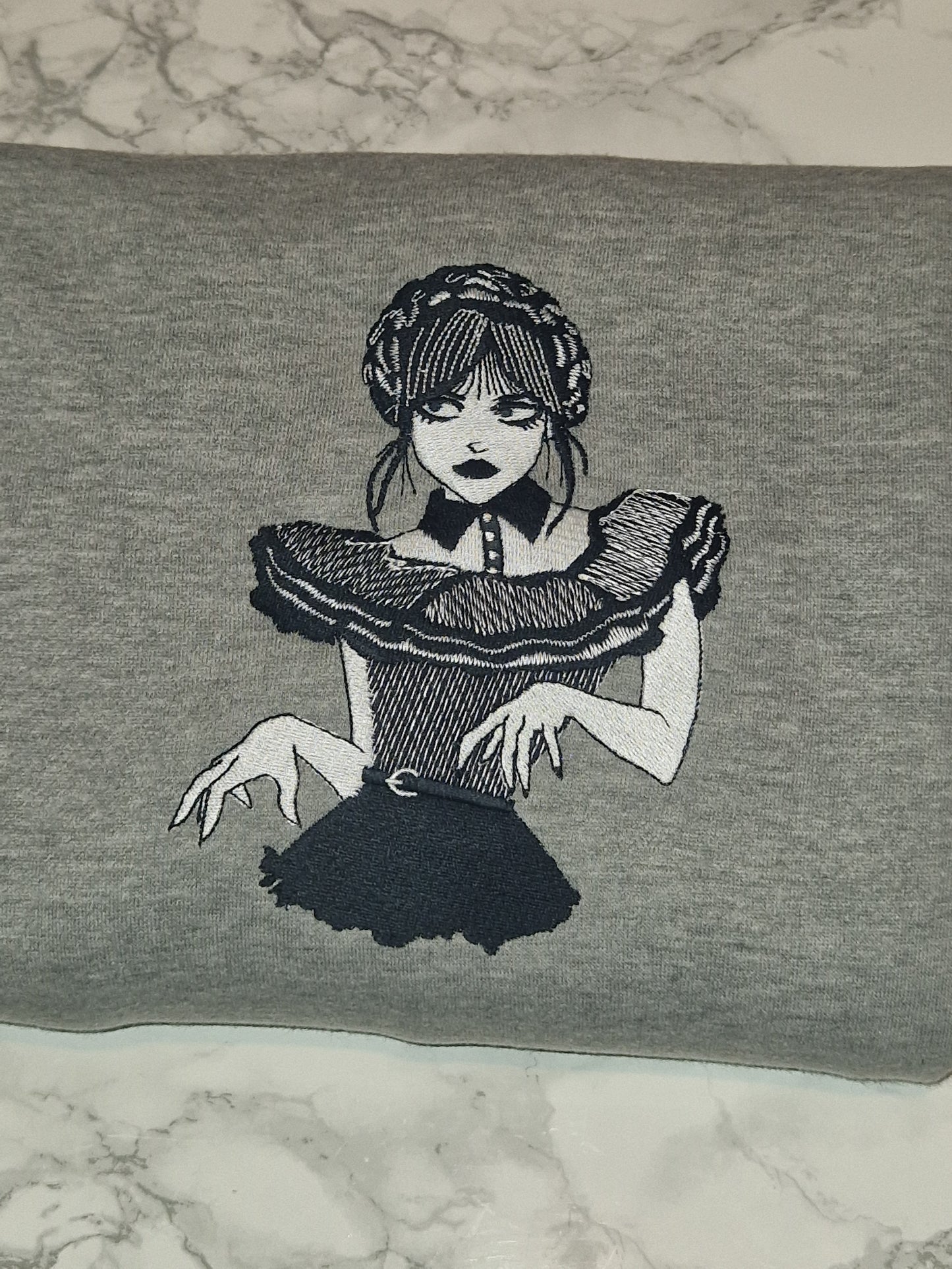 Wednesday Grey embroidered sweatshirt