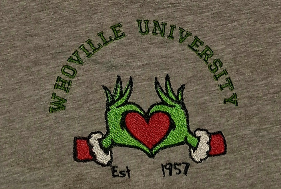 Whoville University embroidered sweatshirt