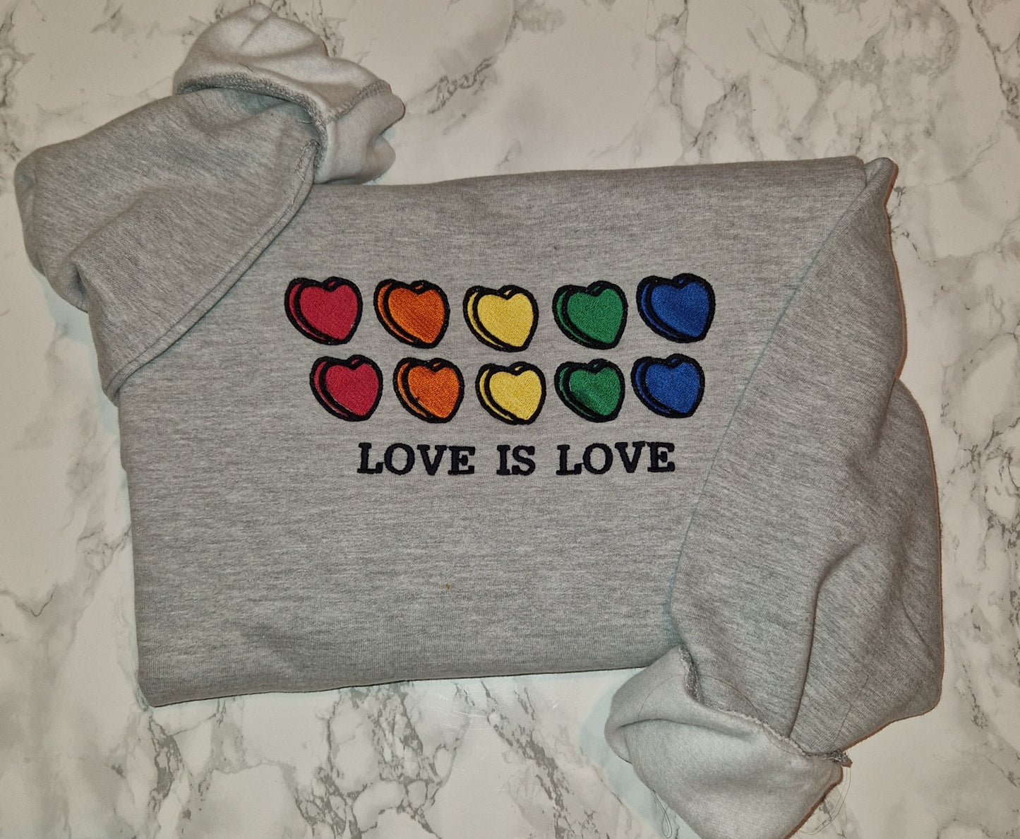 Love is Love embroidered sweatshirt